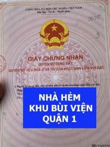 ✅[NHÀ BÁN]-Hẻm 40 Bùi Viện, P. Phạm Ngũ Lão,Q1 Chỉ 17 Tỷ