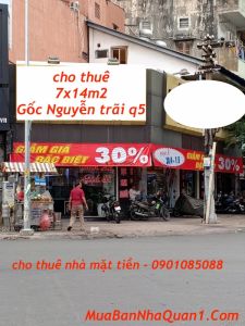 Cho thuê căn góc 2 MT Nguyễn Trãi - Phường 8, Quận 5